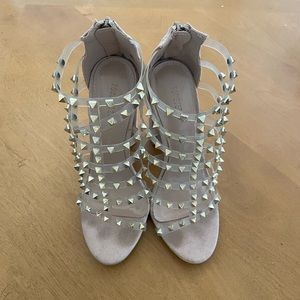 Forever 21 clear studded heels